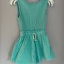 Zara girls green shorts playsuit Sz 2-3 EUC Image 2