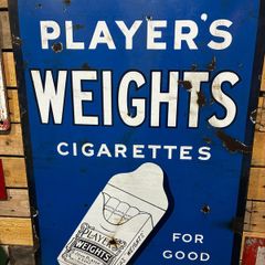players enamel sign