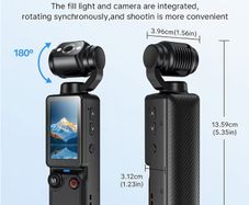 32GB 4K UHD Video Recording Pocket Camera  Webcam, USB-C Charging, 32G Memory