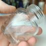 498 - Set of 2 Vintage Clear Glass Screw Cork Top Collectible Decorative BrylCreem Jars Image 5