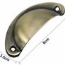 10 Pack Drawer Handles, Chrome Cabinet Handles, Iron Shell Pull Cupboard Door Handles, Cup Handles with Screws, Pull Knobs for Kitchen Cupboard,Wardrobe,Furniture,Dresser Drawer (MULTIPLE COLOURS) Image 5