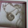 PANDORA floating Memories locket necklace with 3 petite flowers,very good condition Image 3