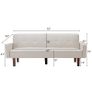 Cream sofabed Image 2