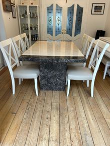 Marble table with 6