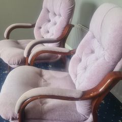 Two High Backed fireside Chairs