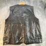 Elazar Leather Utility Vest Black Multi Pocket Outdoor Workwear - Lined - XL Image 10