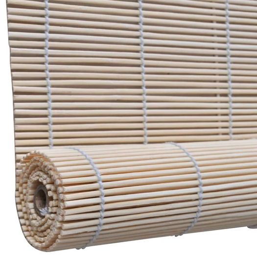 Natural Bamboo Roller Blinds 4 pcs 120x160 cm