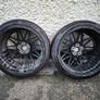 R19 5x120 BMW Style 666M staggered alloy wheels with good tyres + TPMS Image 5
