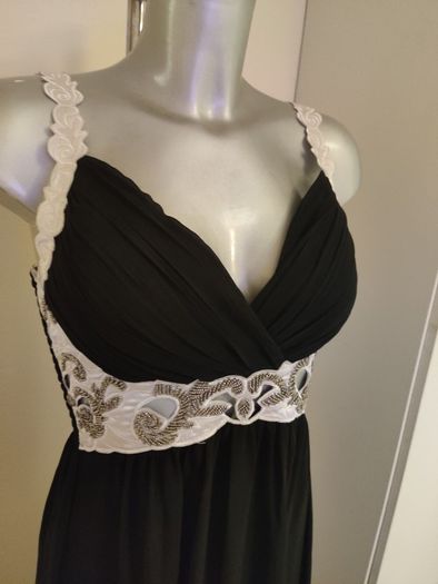 Cotton Club black evening occasion maxi dress size UK10 EU38 Perfect condition Postage included