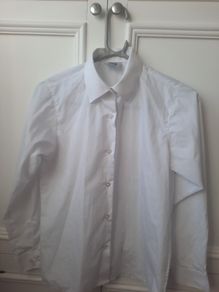 Boys white shirt David Luke like new size 9-10 years