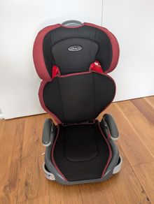 Graco high-back booster seat - black and red