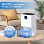Dehumidifier for Home 22.5W  1800ML Electric Dehumidifiers 400ML/Day Auto Off 4/8H Timer Auto Defrost Ultra Quiet 7 Coloured LED Portable Dehumidifier for Drying Clothes Bedroom, Bathroom, Wardrobe, RV Image 3