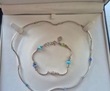 Sterling silver stamp 925 collier/bracelet size 18.5cm