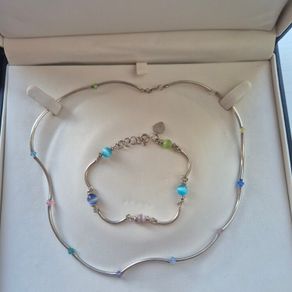 Sterling silver stamp 925 collier/bracelet size 18.5cm