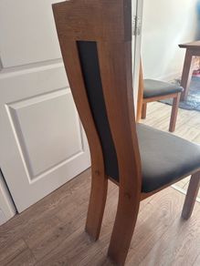 6 solid oak dining chairs