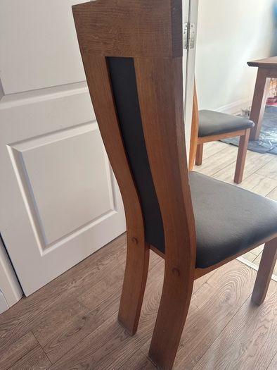 6 solid oak dining chairs