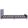 Bed Frame Light Grey Fabric 135x190 cm Image 4
