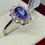 Diamond 950 Platinum AAA Tanzanite & Lab Grown Diamond Image 3