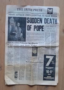 Irish Press 07/08/78 - Death of Pope Paul VI