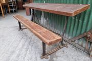 School Desk Cast Frame with Teak tops 4x available KAS160