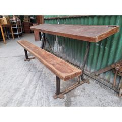 School Desk Cast Frame with Teak tops 4x available  KAS160