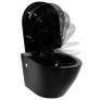 Wall Hung Toilet with Concealed Cistern Ceramic Black Image 7