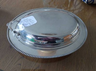 Oval Silver plate Cover dish