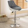 SET OF 2 Bar Stool with Backrest Height-Adjustable Swivel Stool, Kitchen Stool Image 7