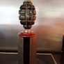 Trench Art WW1 Hand Grenade Desk Inkwell Ceramic Inset. Image 9