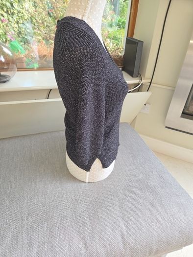 Next black and silver ribbed dressy knit bnwot uk 8-10