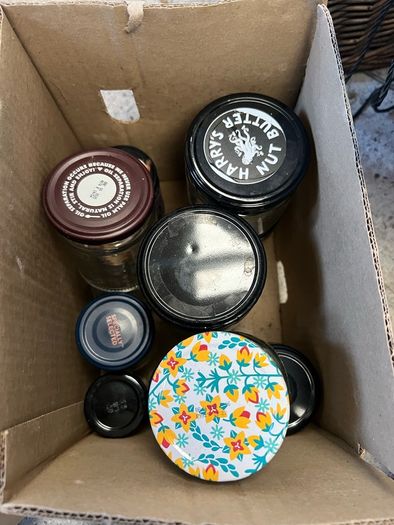glass jars clean and free