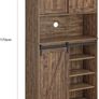 Sideboard With Sliding Door Chest Of Drawers  Kitchen Cabinet Tall Cabinet  Dark Brown Image 2