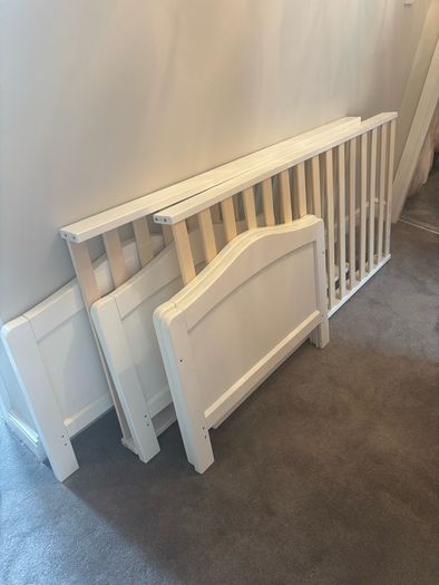 Nested Sorrento Cot Bed-White