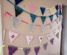Baby's room /Christmas Bunting hand knitted