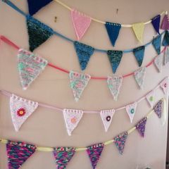 Baby's room /Christmas Bunting hand knitted