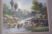 a oil painting picture on board called thailand