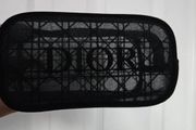 Dior Transparent Mesh Makeup Cosmetic Bag in Black
