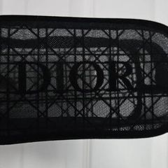 Dior Transparent Mesh Makeup Cosmetic Bag in Black