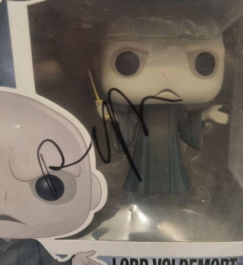 Ralph Fiennes Lord Voldemort signed Funko pop