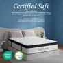 Double Mattress 10 Inch Hybrid Memory Foam Mattresses 4FT6, 7 Zone Orthopedic Double Mattresses, Pocket Spring Medium Firm Hypoallergenic Fabric, with Motion Isolation, with OEKO TEX(135x190x25cm) Image 7