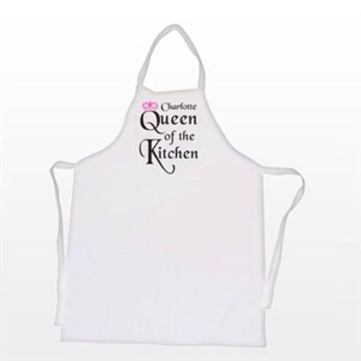 Personalised aprons photo and message with on it