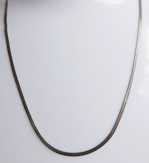 Vintage 925 Sterling Silver 16" Necklace Flat Chain 3.1 grams