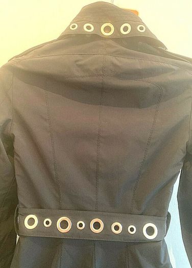 Rare Vintage Karen Millen Black Long Mac Trench Coat