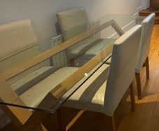 Glass Topped  Table and 4 chairs