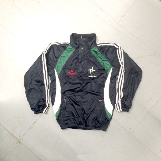 Kildare (S) GAA Windbreaker Jacket Hurling  Gaelic Football Hurling Cil Dara Vintage Retro Half Zip Black  Small