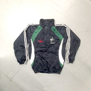 Kildare (S) GAA Windbreaker Jacket Hurling  Gaelic Football Hurling Cil Dara Vintage Retro Half Zip Black  Small