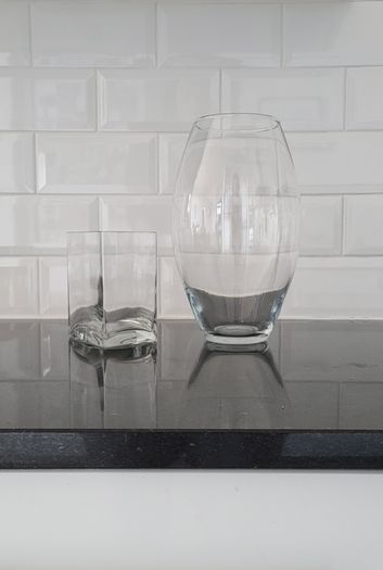2 glass vases-price is for both