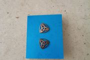 Ear Rings Triquetra meaning infinity eternity spiritual union new and never used and in excellent condition with FREE STANDARD POSTAGE INCLUDED