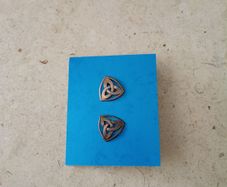 Ear Rings Triquetra meaning infinity eternity spiritual union new and never used and in excellent condition with FREE STANDARD POSTAGE INCLUDED