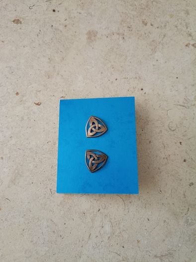 Ear Rings Triquetra meaning infinity eternity spiritual union new and never used and in excellent condition with FREE STANDARD POSTAGE INCLUDED